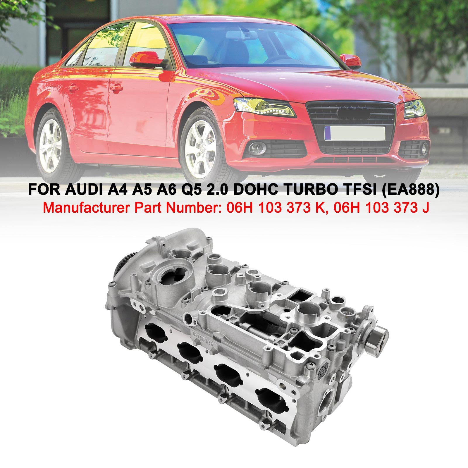 06H103373J AUDI 2.0L DOHC TFSI EA888 Engine Cylinder Head Crankshaft Assembly A4 A5 A6 Q5