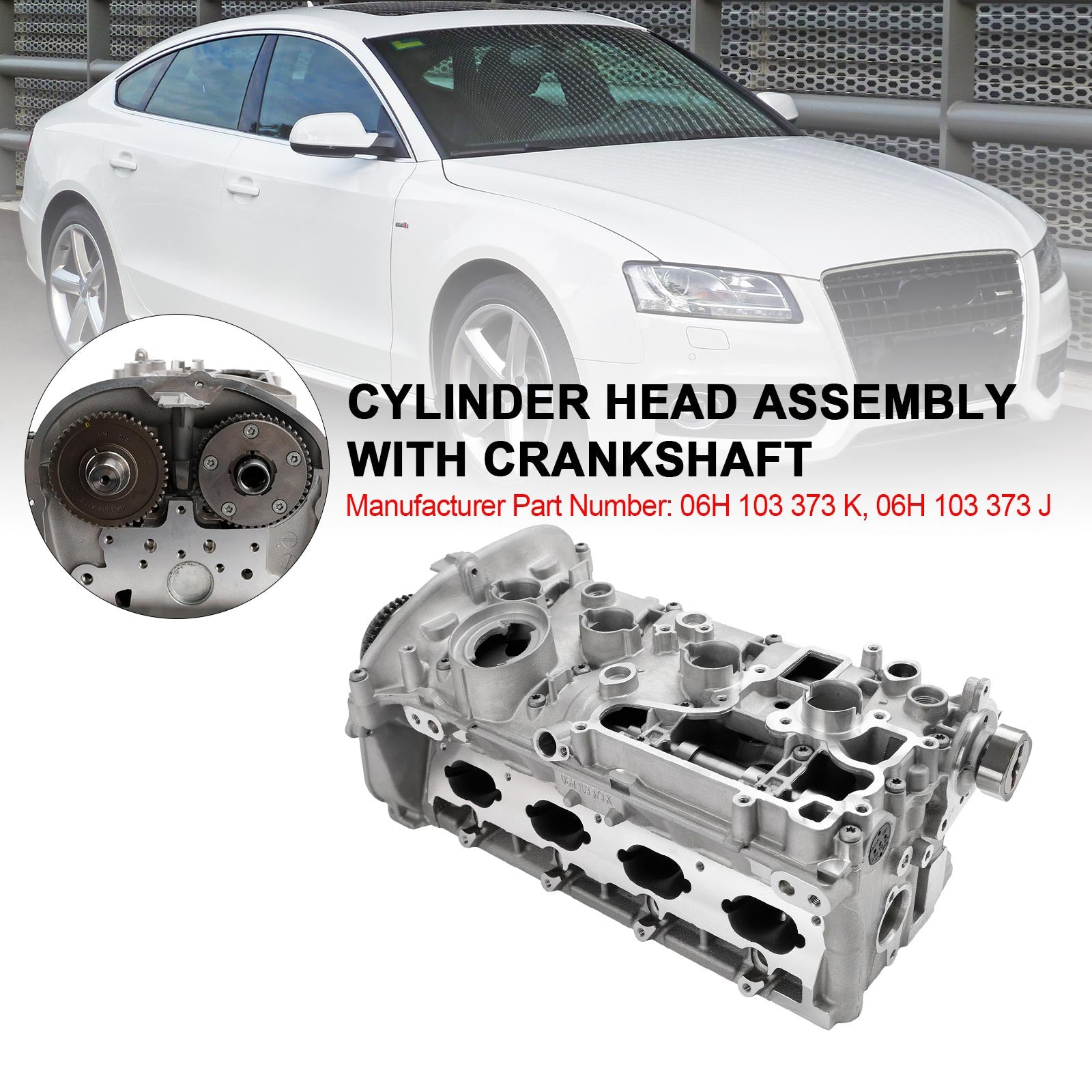 06H103373J AUDI 2.0L DOHC TFSI EA888 Engine Cylinder Head Crankshaft Assembly A4 A5 A6 Q5
