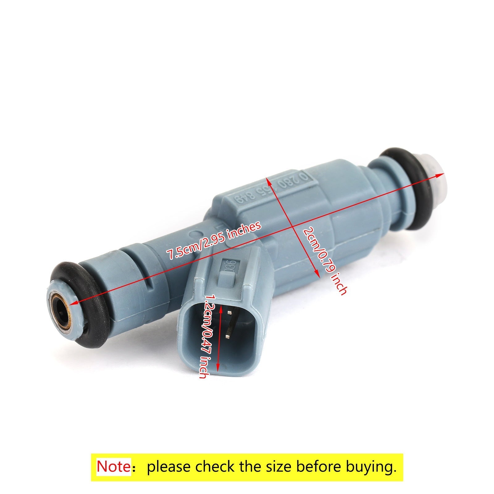 Chrysler 4.7L V8 Fuel Injector Replacement 4 Nozzle OEM 0280155849 Single Unit