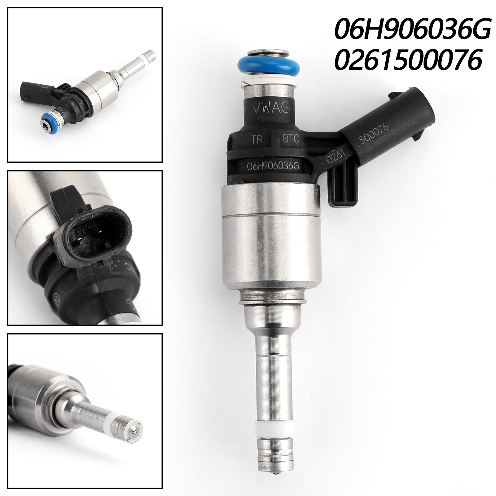 Fuel Injector 0261500076 for Audi A4 A3 A5 TT and Volkswagen T5 Eos CC 2.0L Turbocharged