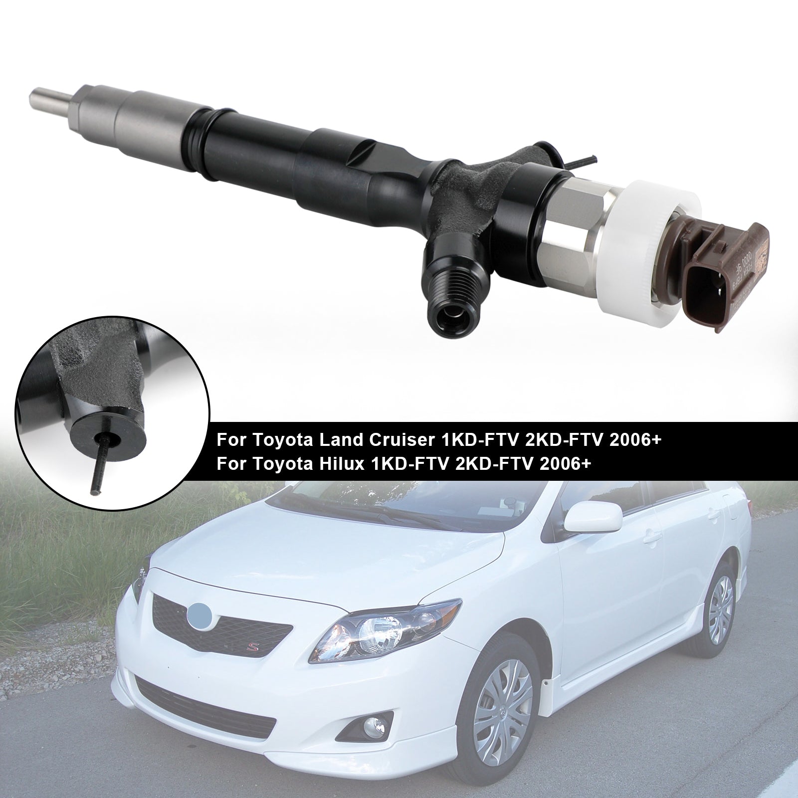 23670-0R020 Fuel Injector for Toyota RAV4 Corolla 095000-6040 Single Piece