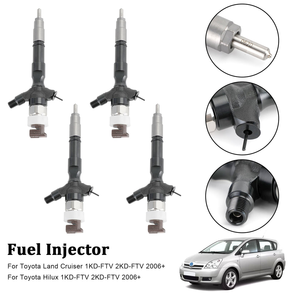 4 Fuel Injectors 23670-0R020 Compatible with Toyota RAV4 and Corolla 095000-6040