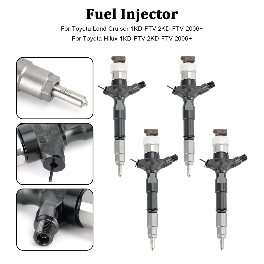 Toyota RAV4 Corolla 4-Piece Fuel Injector 095000-6040 OEM Part 23670-0R020