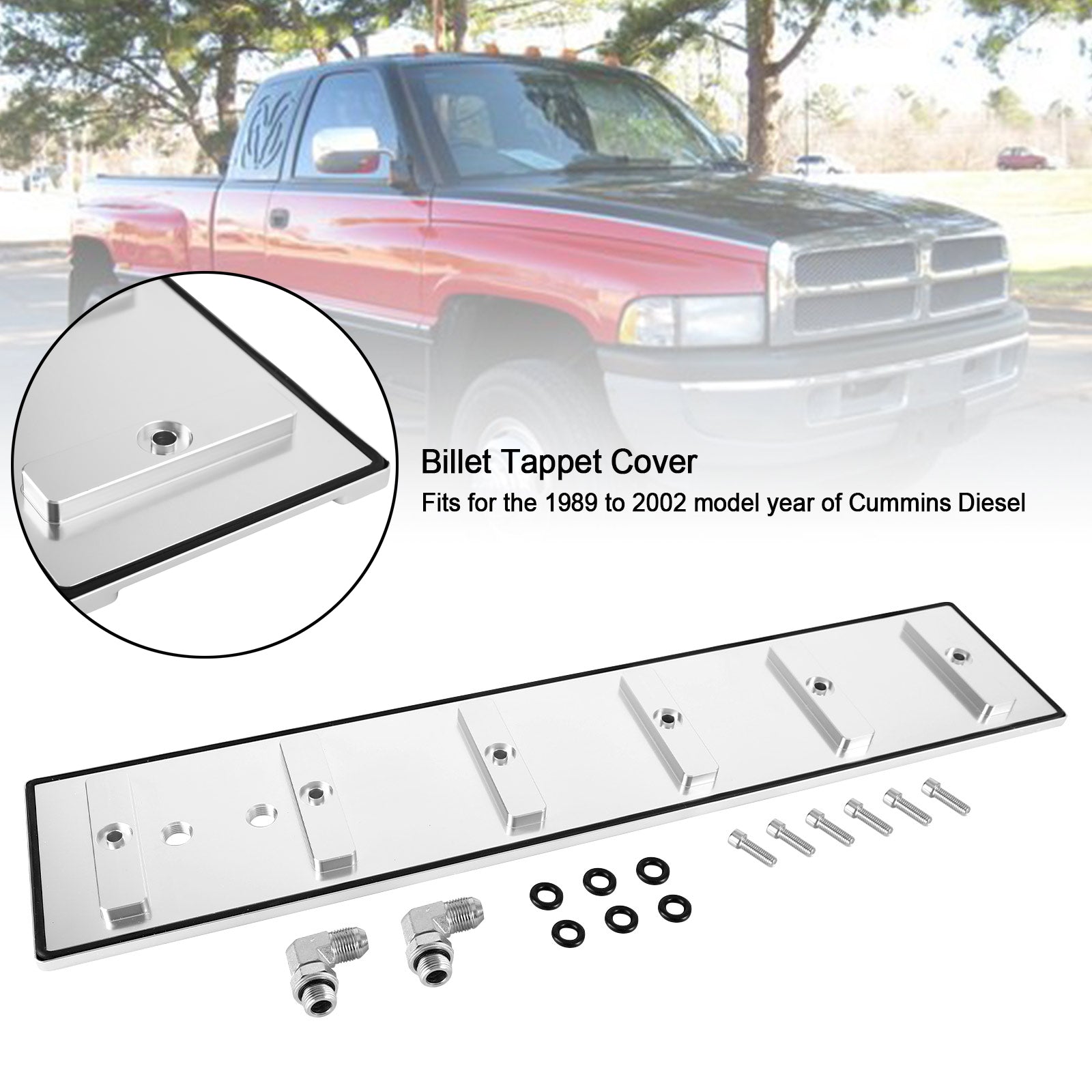 1989-2002 Cummins 5.9L Diesel Engine Billet Tappet Cover