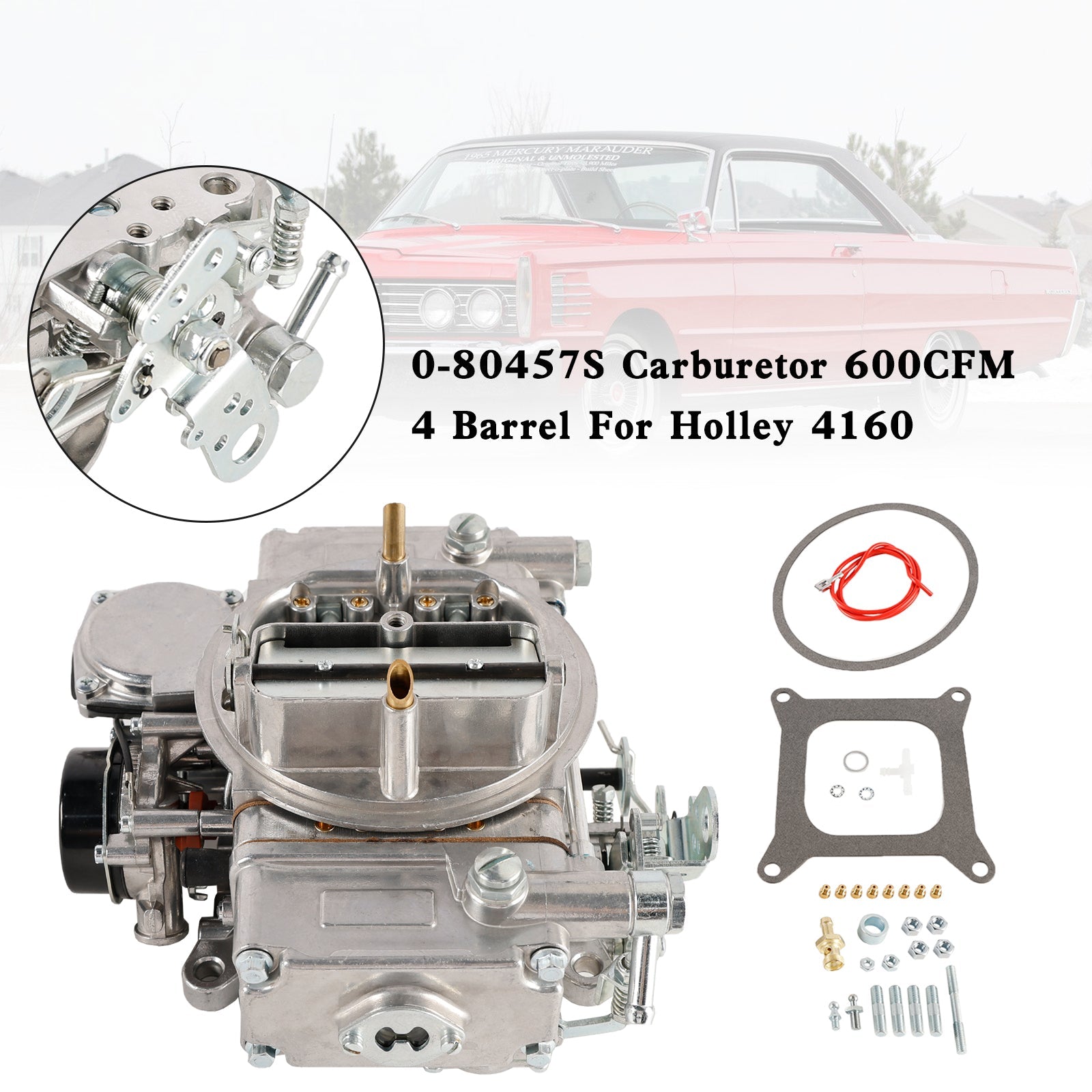 600CFM 4 Barrel Holley Carburetor 4160 Model 0-80457S