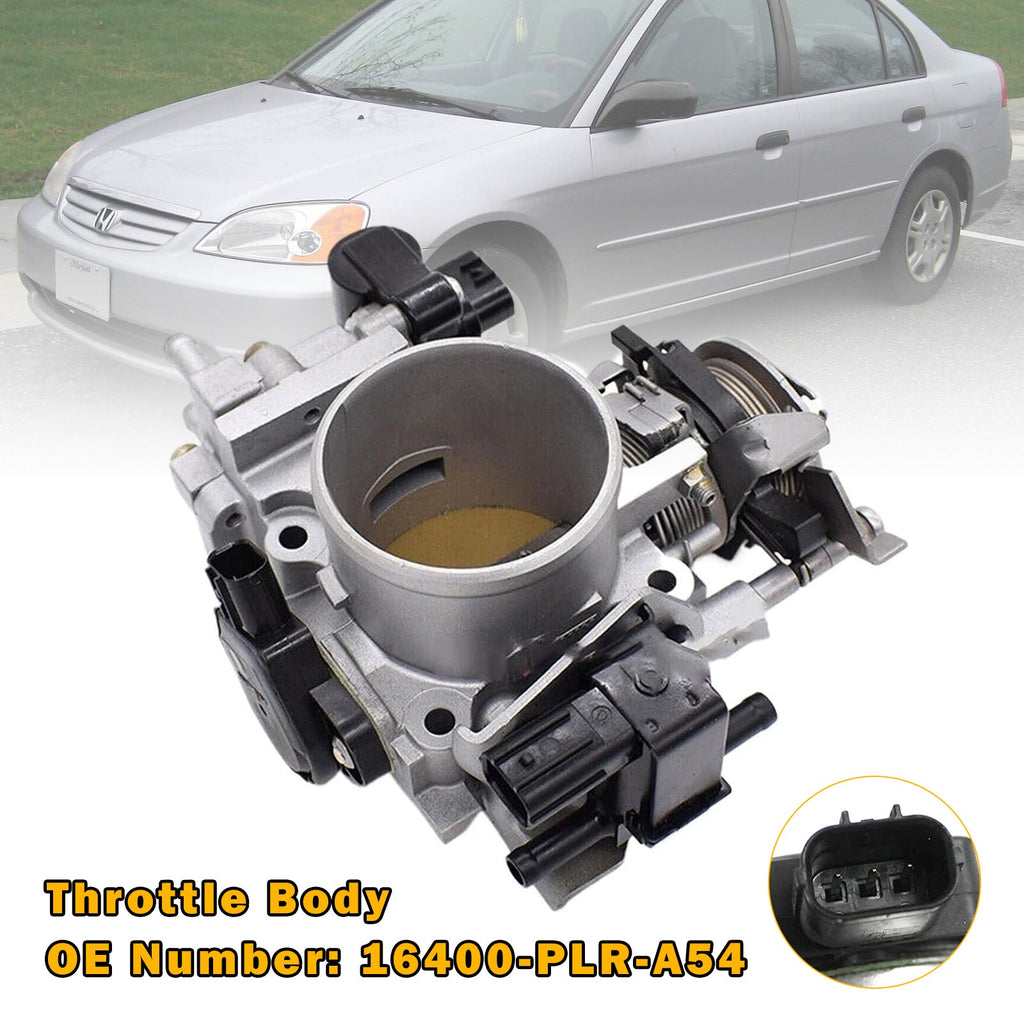 Honda Civic Throttle Body 16400-PLR-A54 for 2001-2005 1.7L 4AT CVT Models