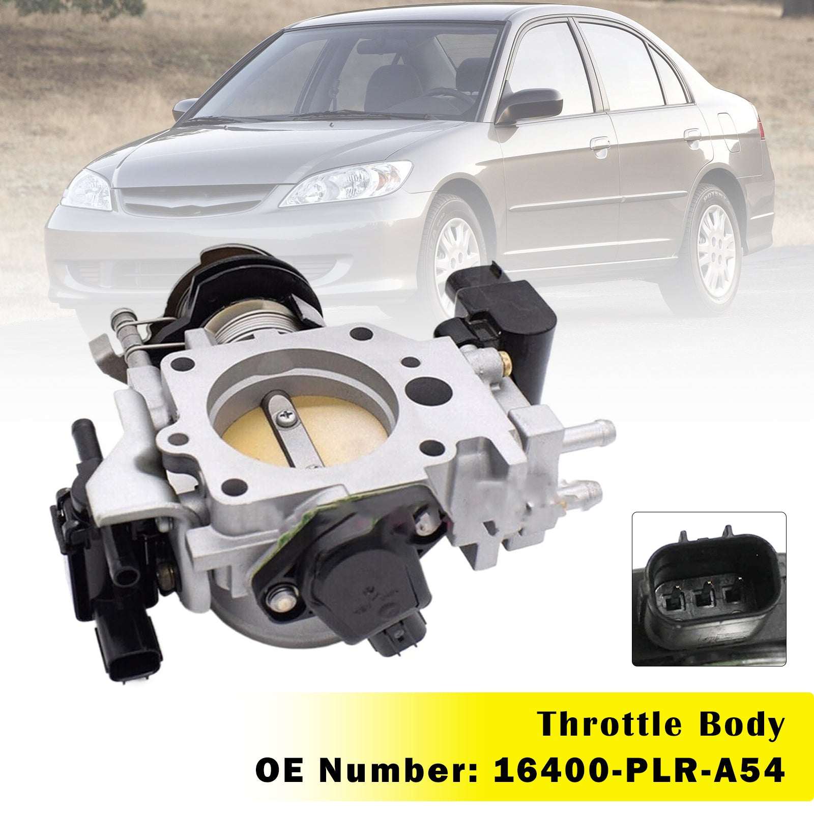 Honda Civic Throttle Body 16400-PLR-A54 for 2001-2005 1.7L 4AT CVT Models