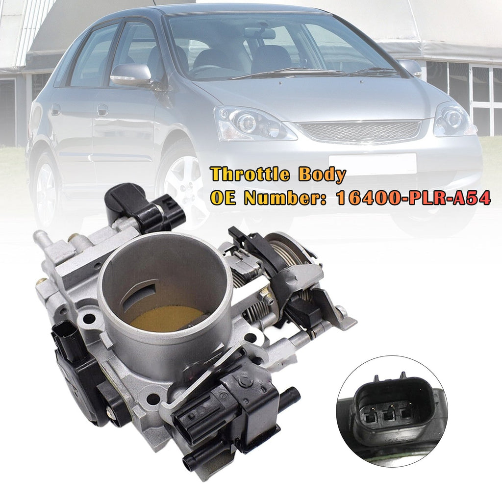 Honda Civic Throttle Body 16400-PLR-A54 for 2001-2005 1.7L 4AT CVT Models