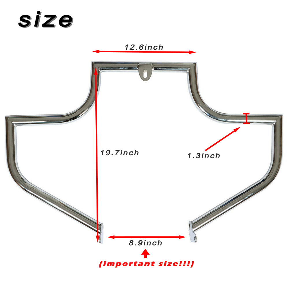 Engine Guard Crash Bar for 2000-2017 Harley Softail Deluxe FLSTC FLSTCI Fat Boy FLSTF FLSTFI