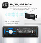 1 DIN In-Dash Bluetooth Stereo Radio MP3 Player with USB AUX FM AM RDS DAB