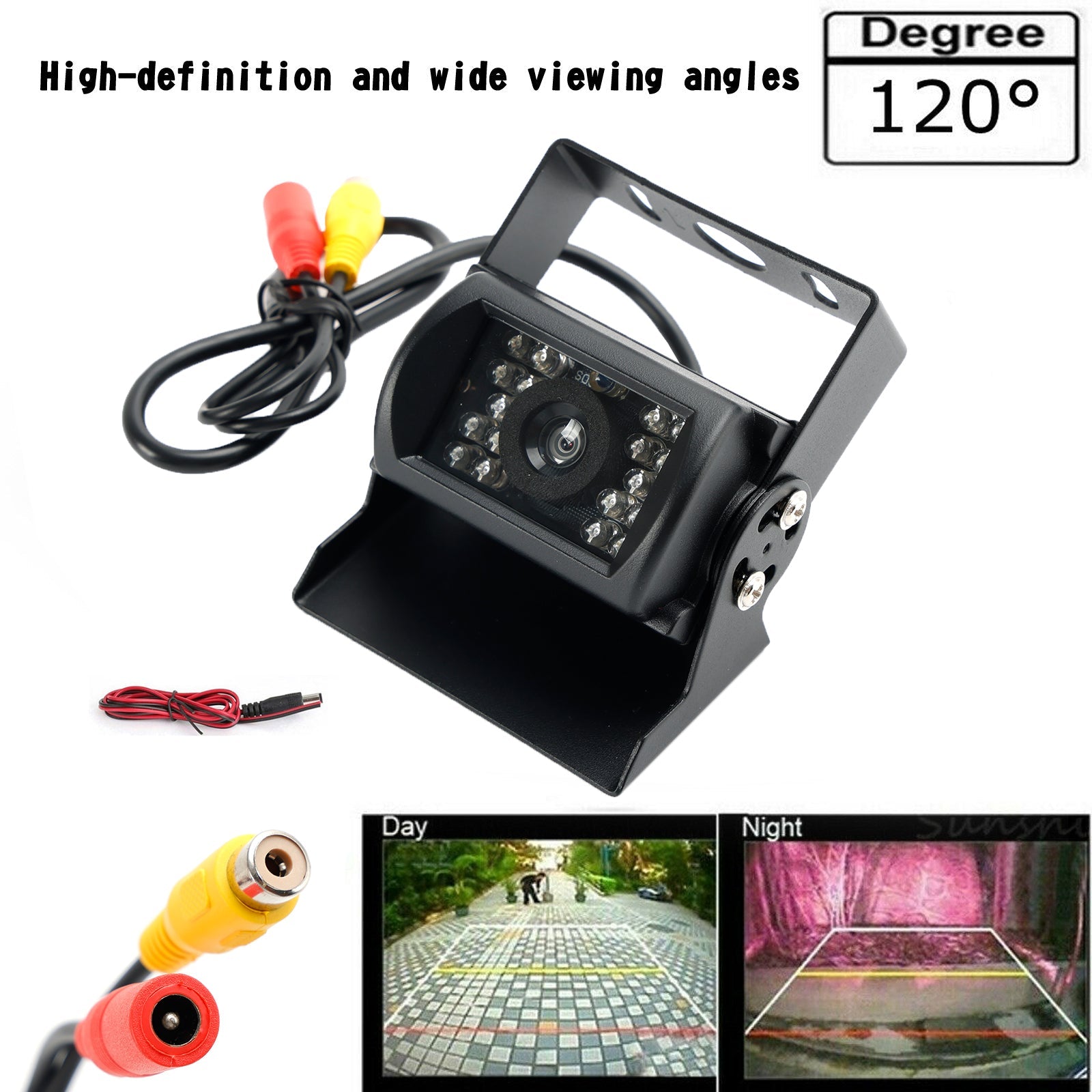 18 Infrared CCD Heavy Duty Reversing Camera for Car Rear View 12-24V
