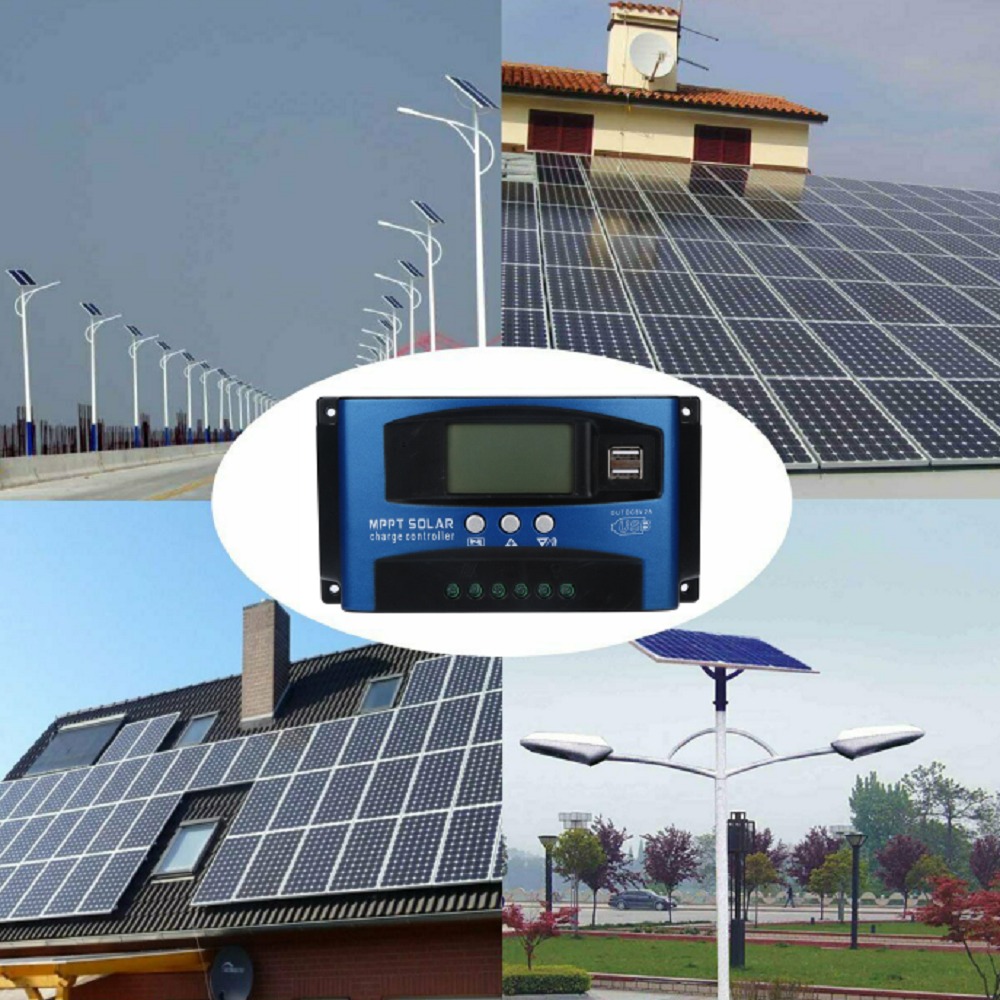 MPPT PWM Solar Battery Charger Controller 12V-24V Compatible with Lead-Acid and Lithium Lifepo4