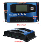 MPPT PWM Solar Battery Charger Controller 12V-24V Compatible with Lead-Acid and Lithium Lifepo4