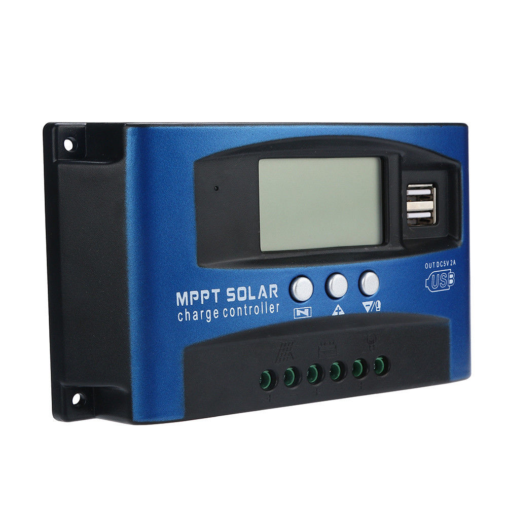 MPPT PWM Solar Battery Charger Controller 12V-24V Compatible with Lead-Acid and Lithium Lifepo4