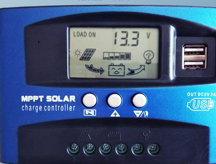 MPPT PWM Solar Battery Charger Controller 12V-24V Compatible with Lead-Acid and Lithium Lifepo4