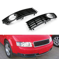 2-Piece Low Bumper Grill Light Cover Lamp Bezel for 2002-2005 Audi A4 B6 Generic