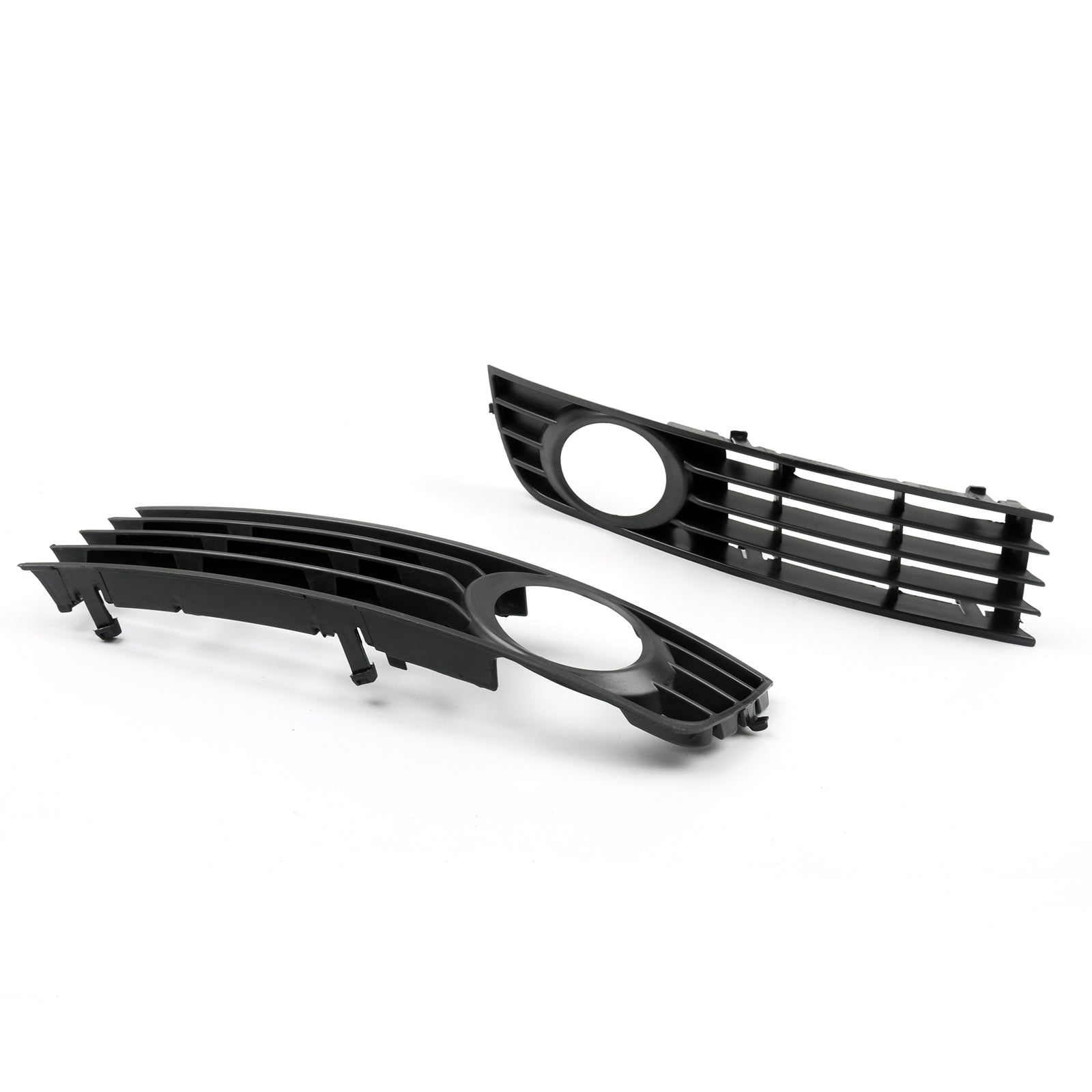 2-Piece Low Bumper Grill Light Cover Lamp Bezel for 2002-2005 Audi A4 B6 Generic