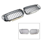 Front Hood Kidney Grille Chrome for 2002 2003 2004 2005 BMW E46 3 Series