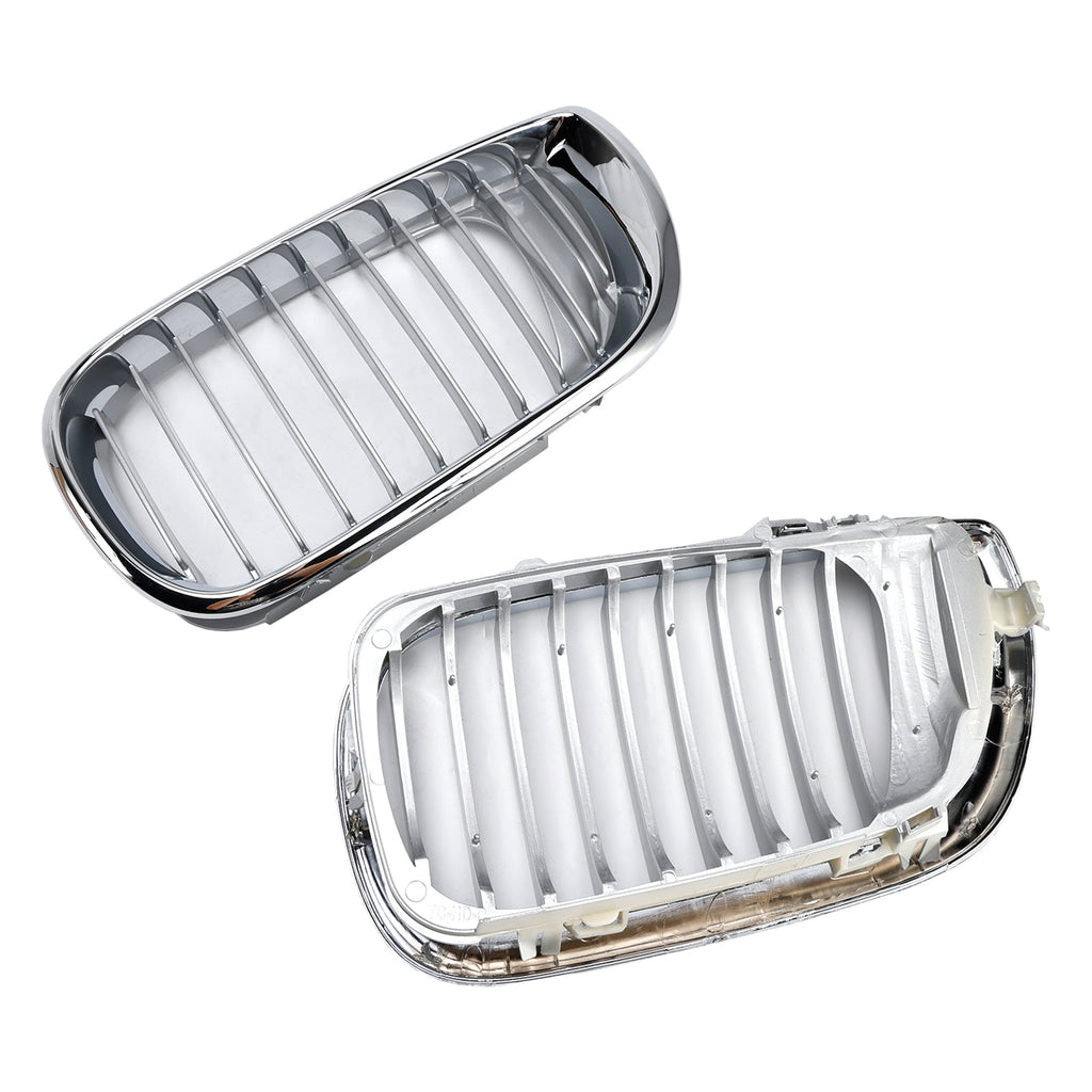 2002-2005 E46 BMW 3 Series 4-Door Chrome Front Kidney Hood Grill Insert