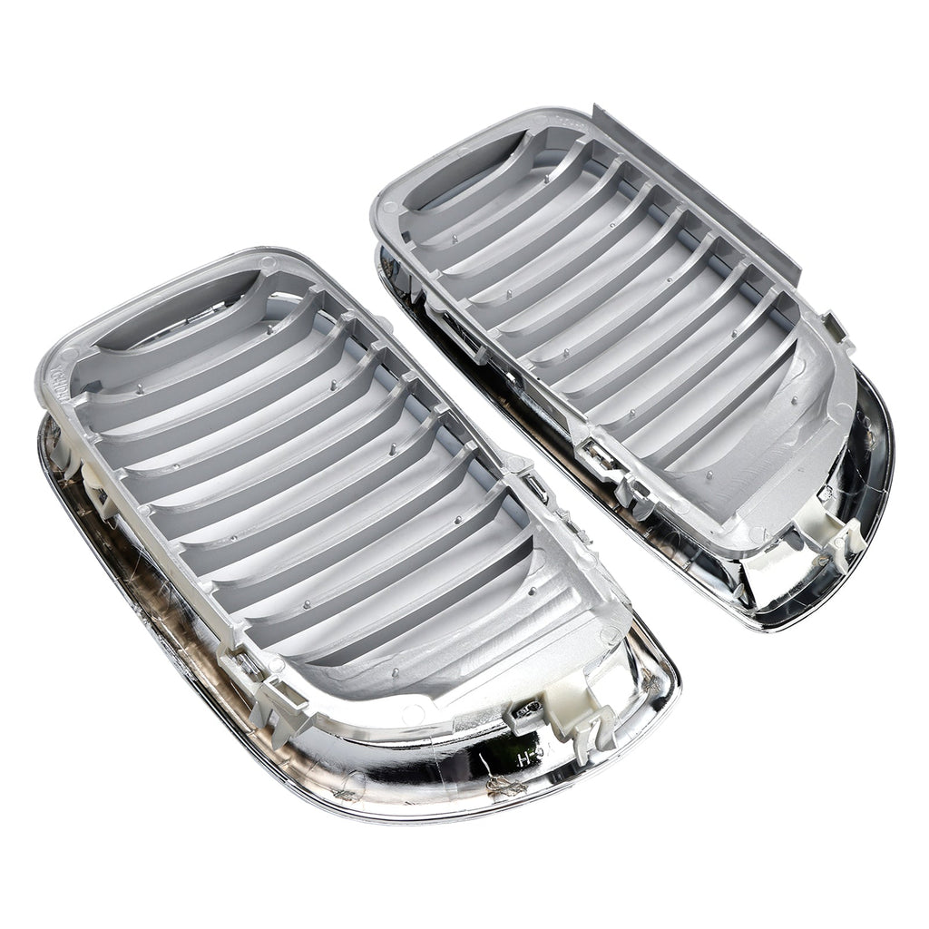 2002-2005 E46 BMW 3 Series 4-Door Chrome Front Kidney Hood Grill Insert