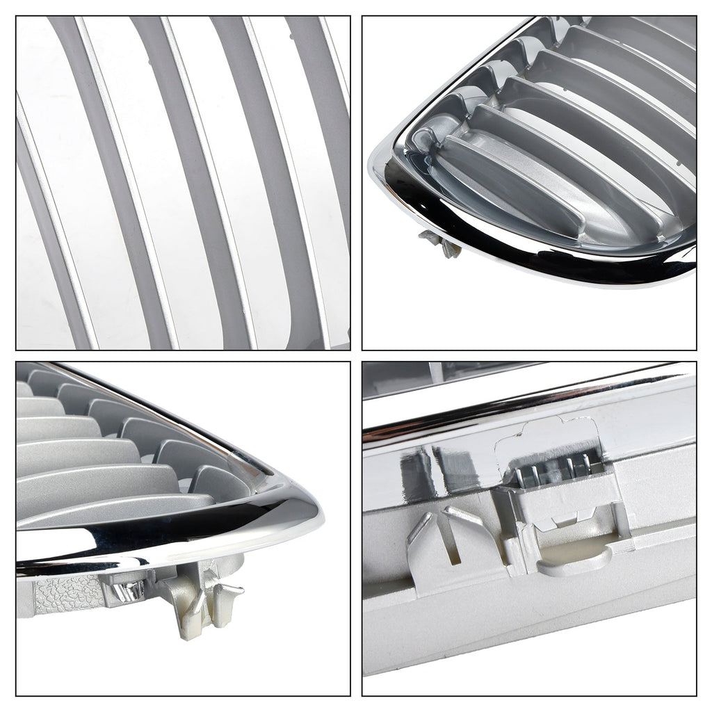 BMW 3 Series E46 Chrome Front Kidney Grille Hood 2002-2005 4 Door