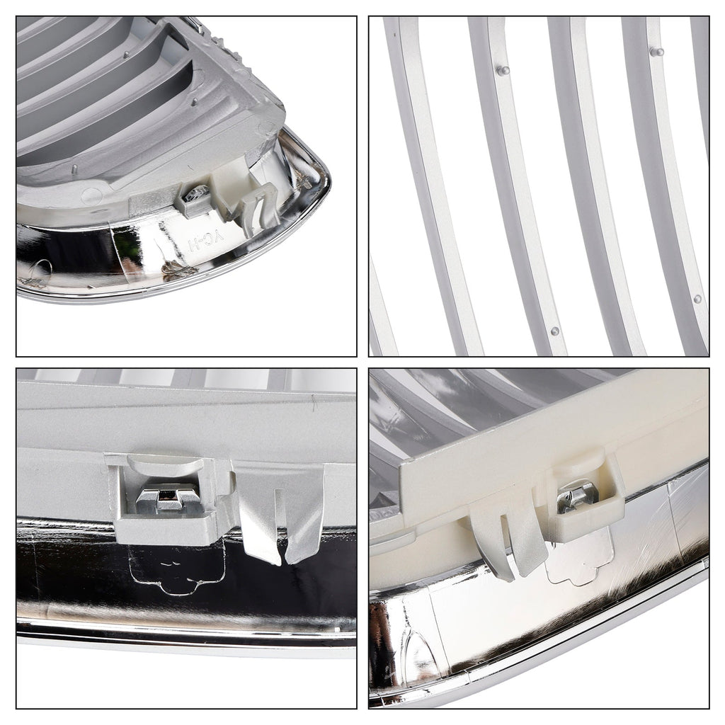 Front Hood Kidney Grille Chrome for 2002 2003 2004 2005 BMW E46 3 Series