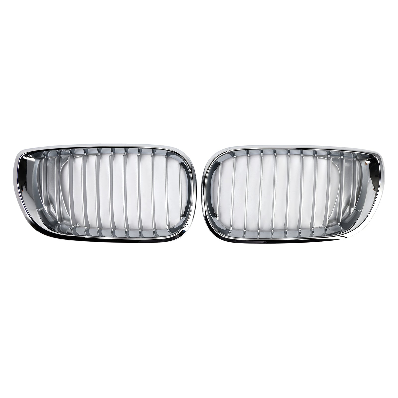 BMW 3 Series E46 Chrome Front Kidney Grille Hood 2002-2005 4 Door