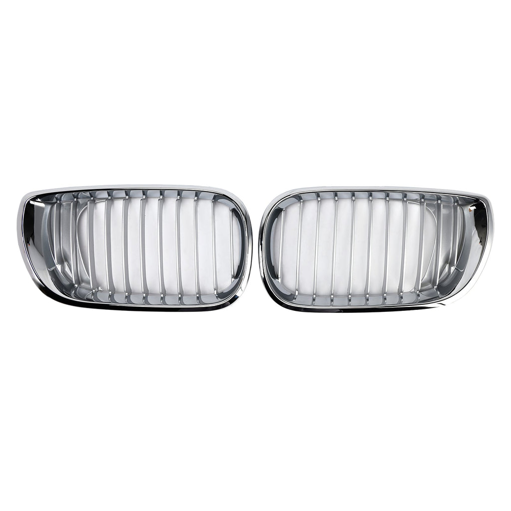 2002-2005 E46 BMW 3 Series 4-Door Chrome Front Kidney Hood Grill Insert