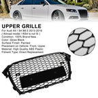 13-16 Audi A4 S4 RS4 Style Gloss Black Mesh Bumper Front Grille
