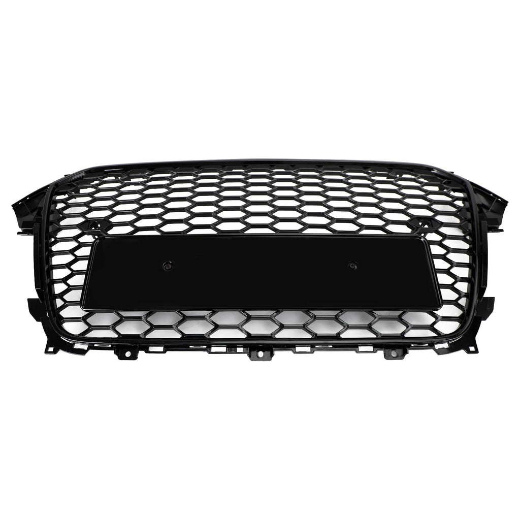 13-16 Audi A4 Gloss Black Mesh Front Bumper Grille S4 RS4 Style