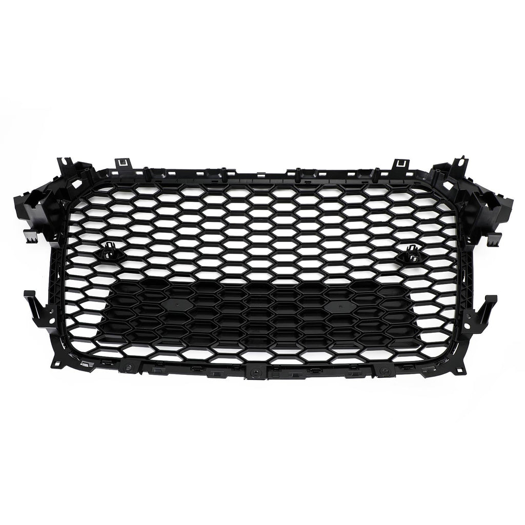 13-16 Audi A4 Gloss Black Mesh Front Bumper Grille S4 RS4 Style