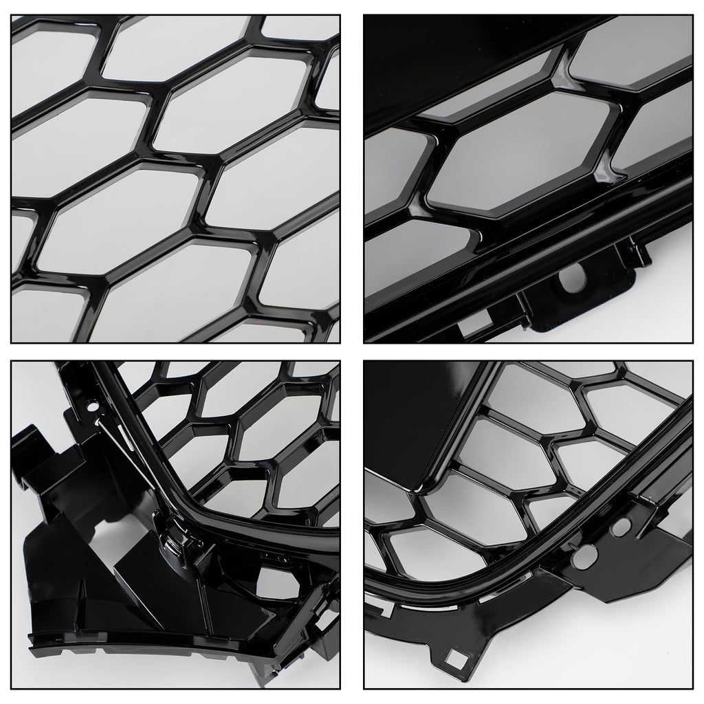 13-16 Audi A4 S4 RS4 Style Mesh Front Bumper Grille Grill Gloss Black