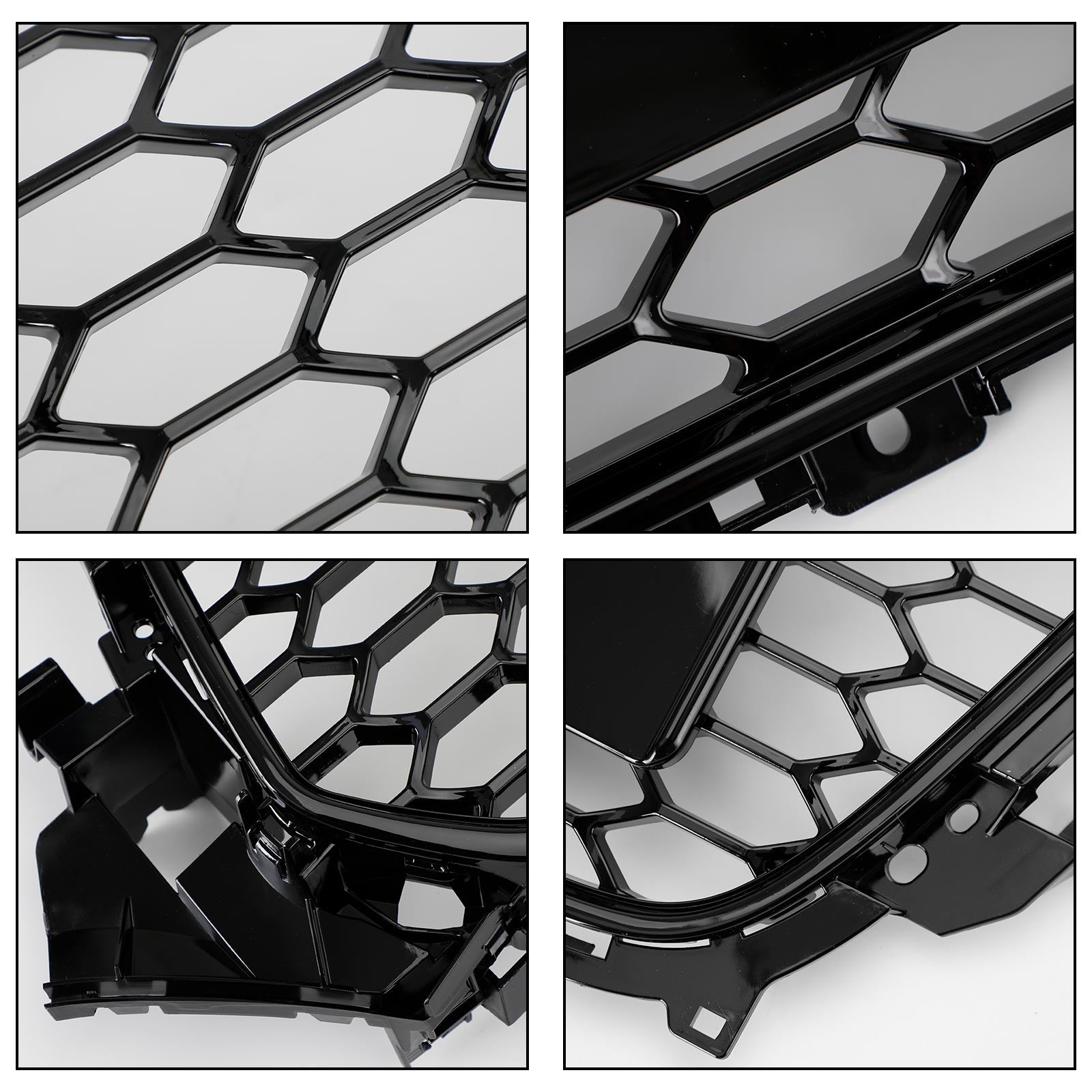 Audi A4 13-16 S4 RS4 Style Gloss Black Mesh Front Grille Bumper