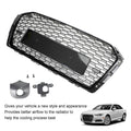 16-19 Audi A4 S4 Front Grille Black RS4 Honeycomb Mesh Hex Style Replacement