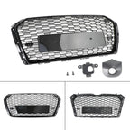 16-19 Audi A4 S4 Front Grille Black RS4 Honeycomb Mesh Hex Style Replacement