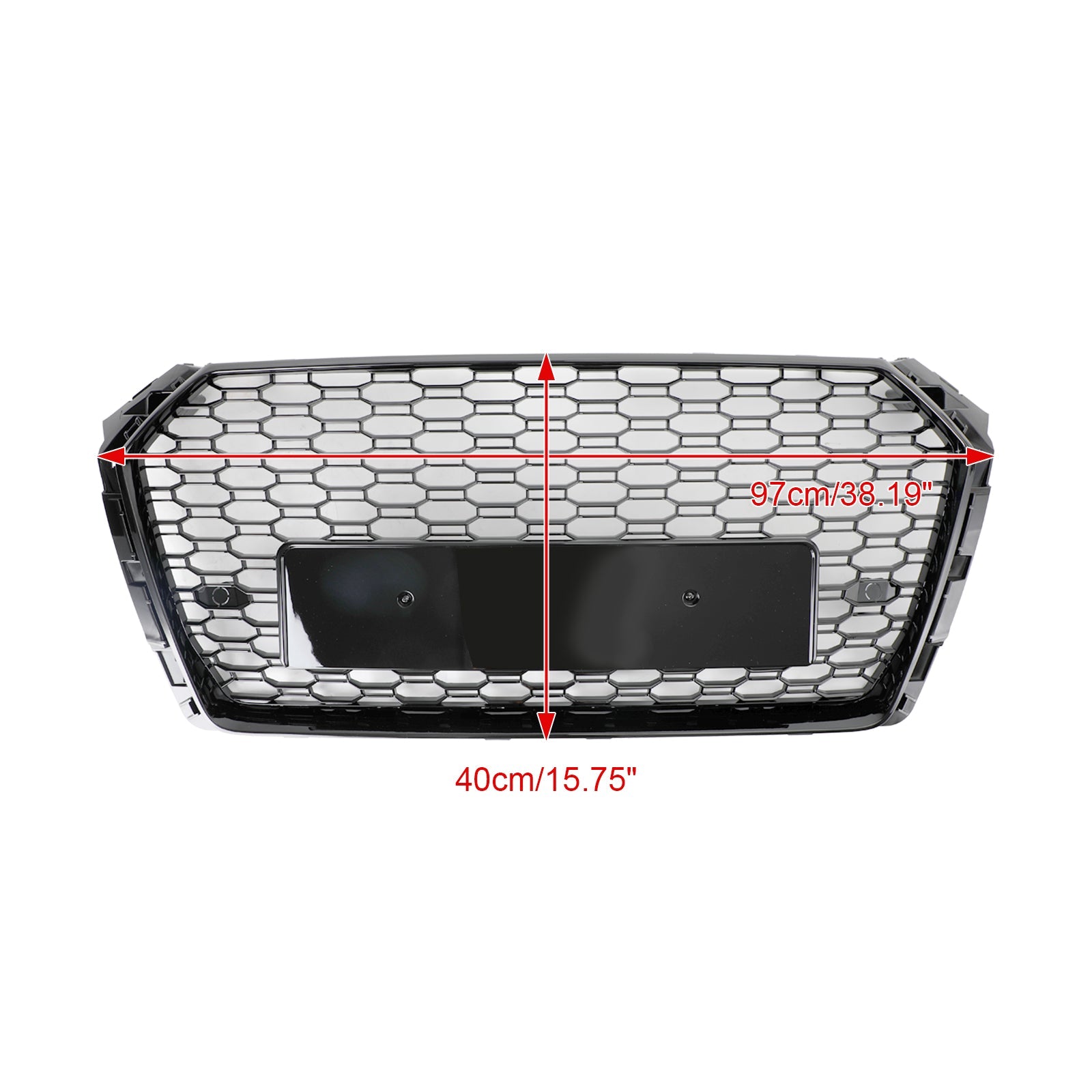 16-19 Audi A4 S4 Front Grille Black RS4 Honeycomb Mesh Hex Style Replacement