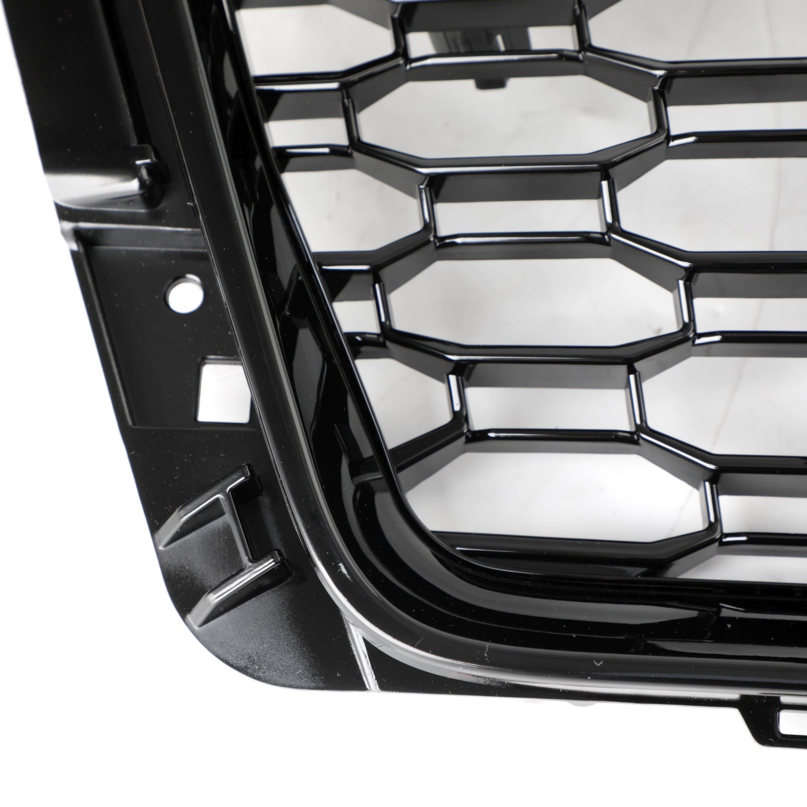 Black Honeycomb Hex Mesh Front Grille for 16-19 Audi A4 S4 RS4 Style Generic