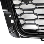 16-19 Audi A4 S4 Front Grille Black RS4 Honeycomb Mesh Hex Style Replacement