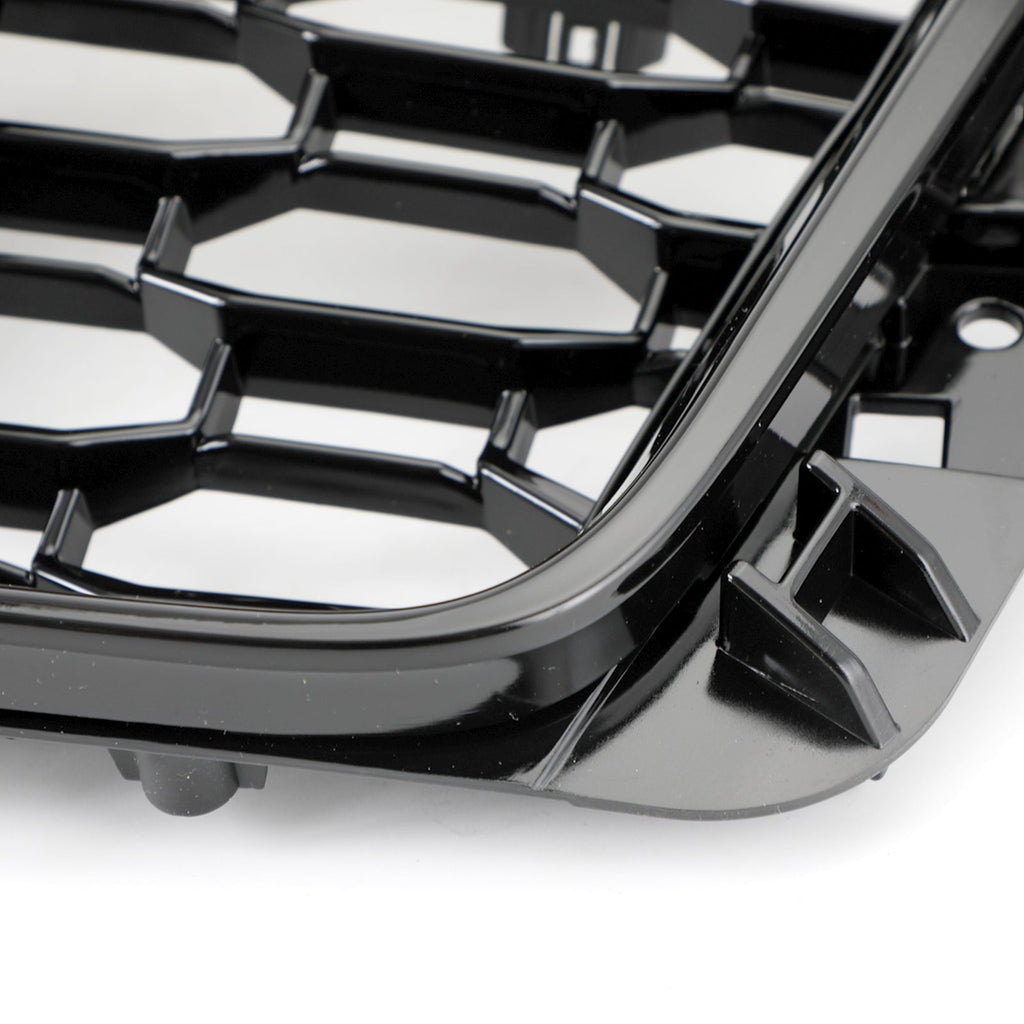 16-19 Audi A4 S4 Front Grille Black RS4 Honeycomb Mesh Hex Style Replacement