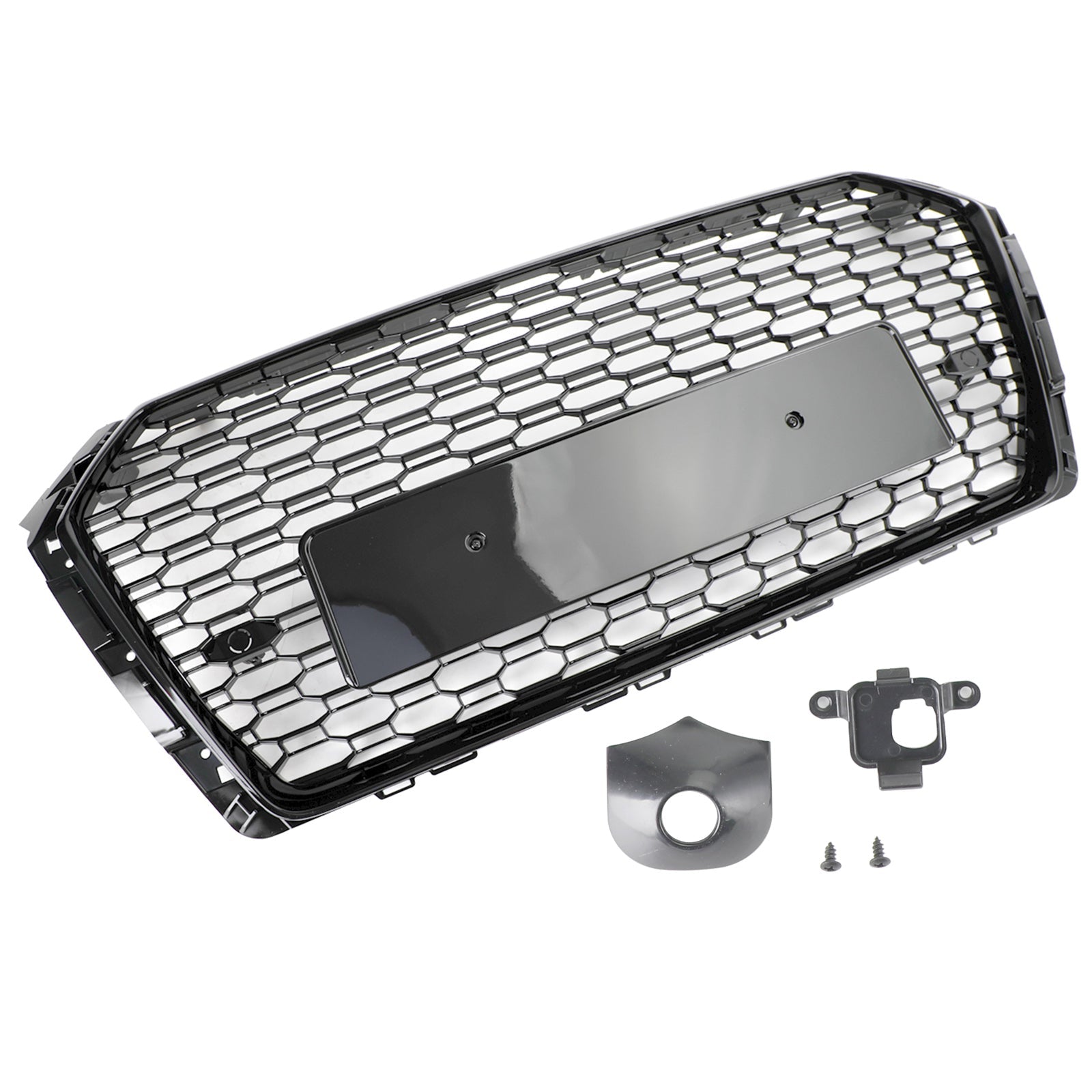 16-19 Audi A4 S4 Front Grille Black RS4 Honeycomb Mesh Hex Style Replacement