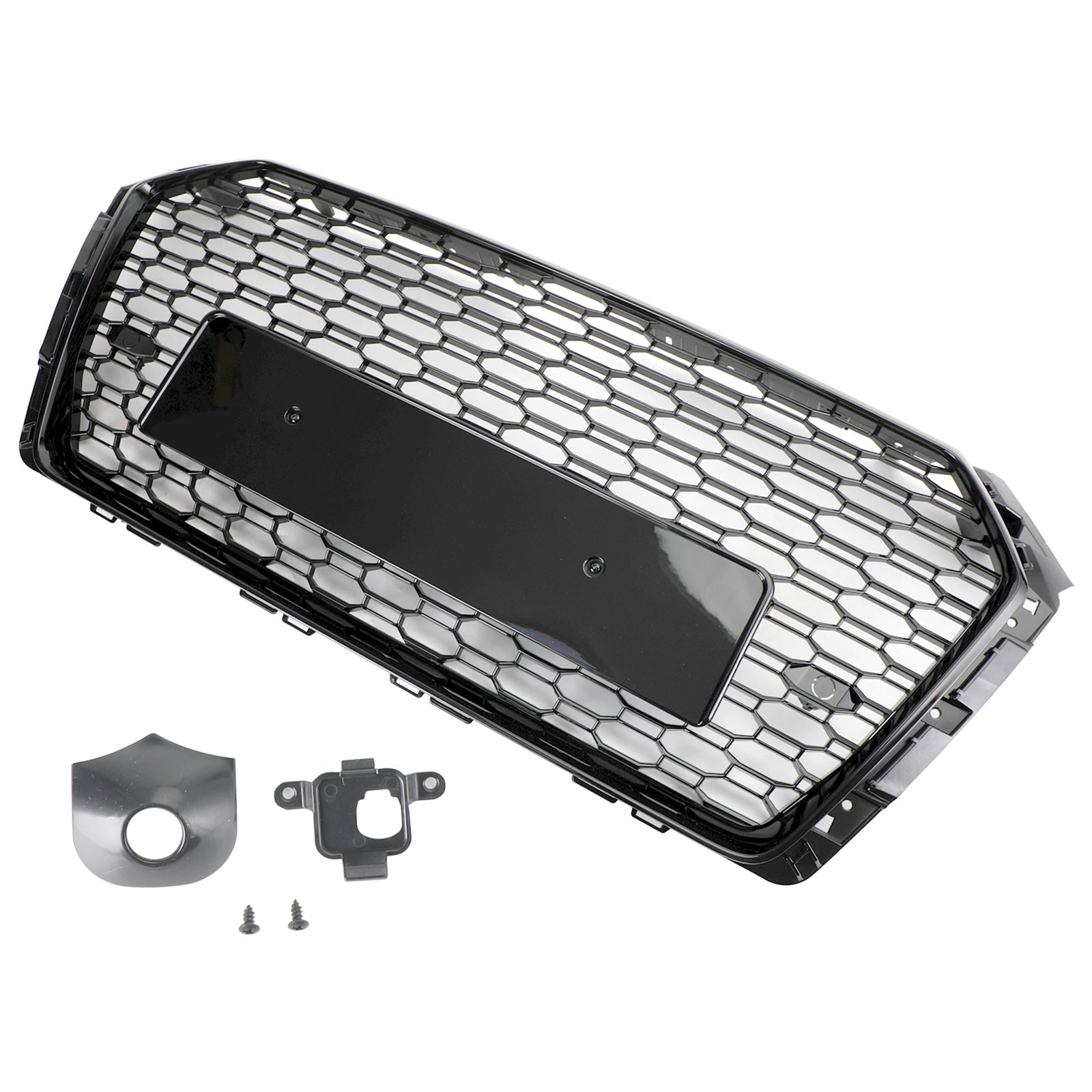 16-19 Audi A4 S4 Front Grille Black RS4 Honeycomb Mesh Hex Style Replacement