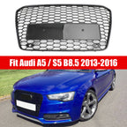 13-16 Audi A5 S5 B8.5 Grill Replacement RS5 Style Honeycomb Hex Mesh Front Bumper Grill Generic