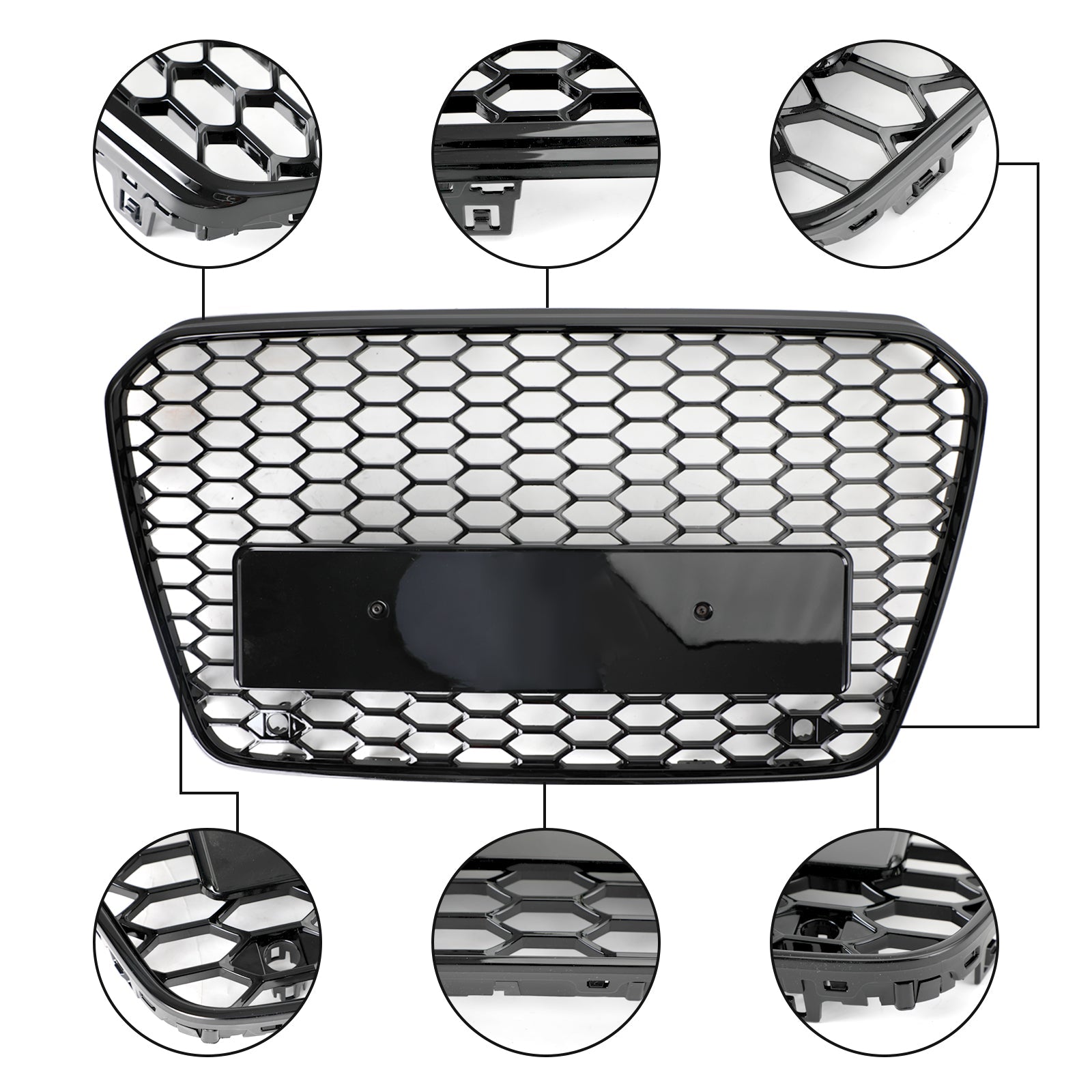 2013-2016 Audi A5 S5 B8.5 RS5 Style Honeycomb Mesh Front Bumper Replacement Grill