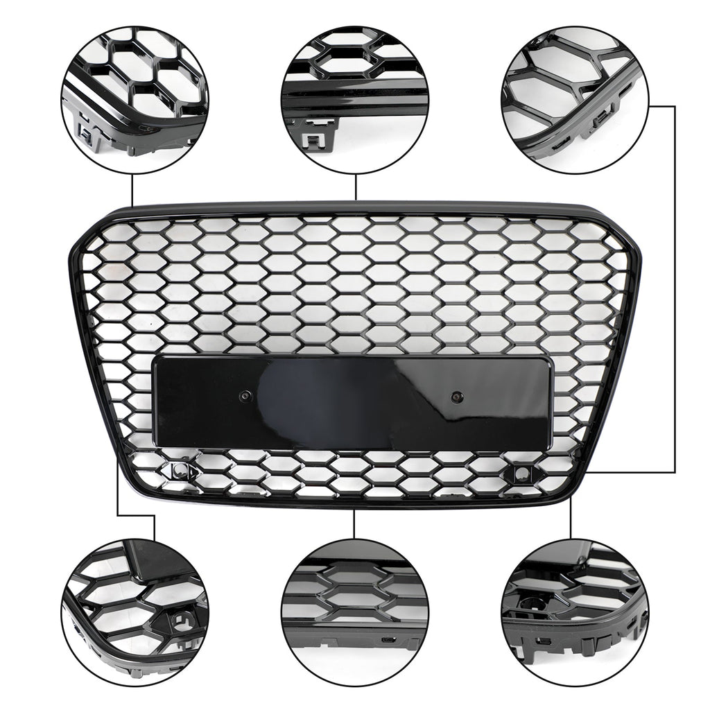 Audi A5 S5 B8.5 13-16 RS5 Style Honeycomb Front Bumper Grill Replacement