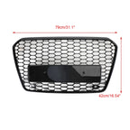 13-16 Audi A5 S5 B8.5 Grill Replacement RS5 Style Honeycomb Hex Mesh Front Bumper Grill Generic