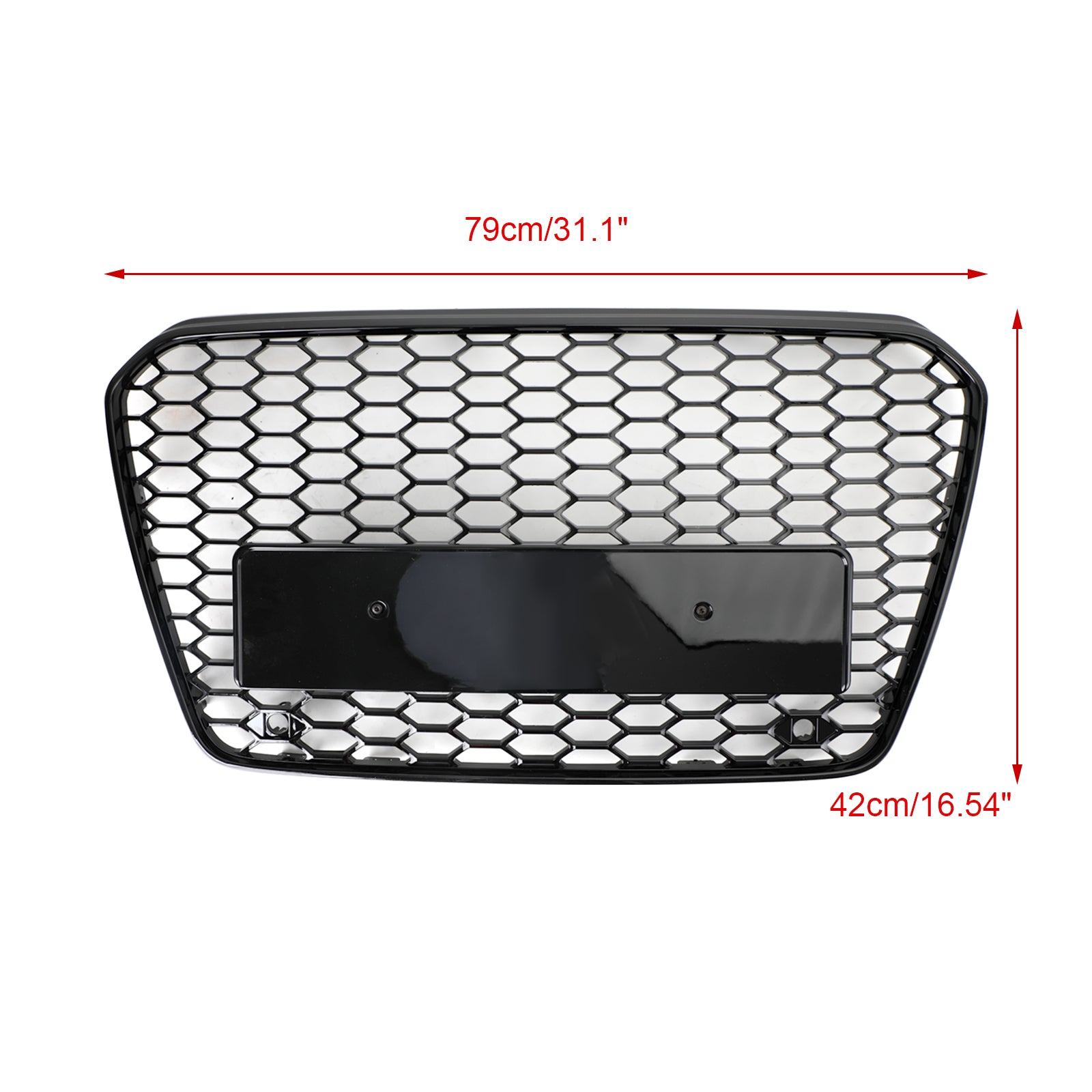 13-16 Audi A5 S5 B8.5 Grill Replacement RS5 Style Honeycomb Hex Mesh Front Bumper Grill Generic