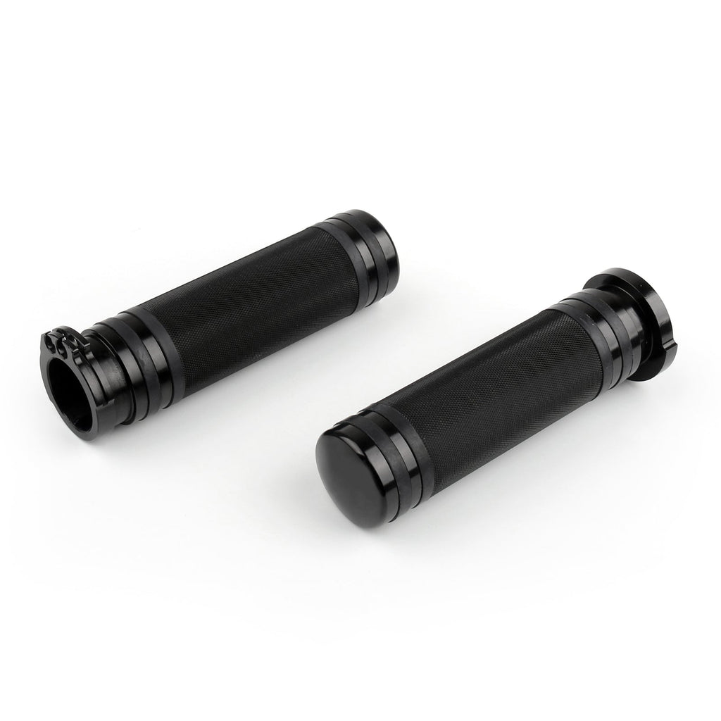 Universal 25mm CNC Handlebar Grips Compatible with Harley Sportster Cruiser Custom Motorcycles