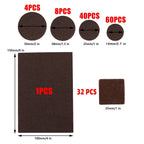 145 Piece Felt Chair Pads Hardwood Floor Protection Furniture Leg Sliders