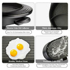 Portable 2-in-1 Electric Teppanyaki Grill and Hot Pot Cooking Pan with Non-Stick Surface