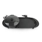 Dual Function Electric Hot Pot and Barbecue Grill with Non-Stick Teppanyaki Cooking Plate